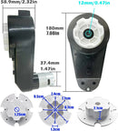 2-Pack 24V RS555 35000RPM High-Speed Motor Gearbox for Power Wheels