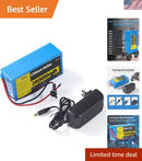 24V 5Ah Lithium Battery Set for Children's Ride-On Toys with 29.4V 1A Charger