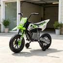 12V Electric Ride-On Motorcycle for Kids with Training Wheels and Music Features