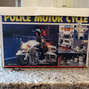 Vintage 1987 Battery Operated Jumbo Police Motorcycle In Box