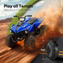 24V 4WD Dual-Seater ATV for Older Kids, Robust 4-Wheel Ride-On with Sounds in Blue