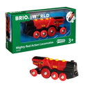 Vibrant Red Electric Toy Train - Motorized Engine with Lights and Sounds