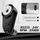 High Performance 24V RS555 35000RPM Steel Gears Motor Gearbox - Set of 2