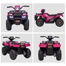 Pink 12V Electric Ride-On Car for Kids Aged 3 to 5 with Music and LED Lights