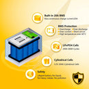 Powerful 12V 20Ah LiFePO4 Battery for Peg Perego Ride-On Toys