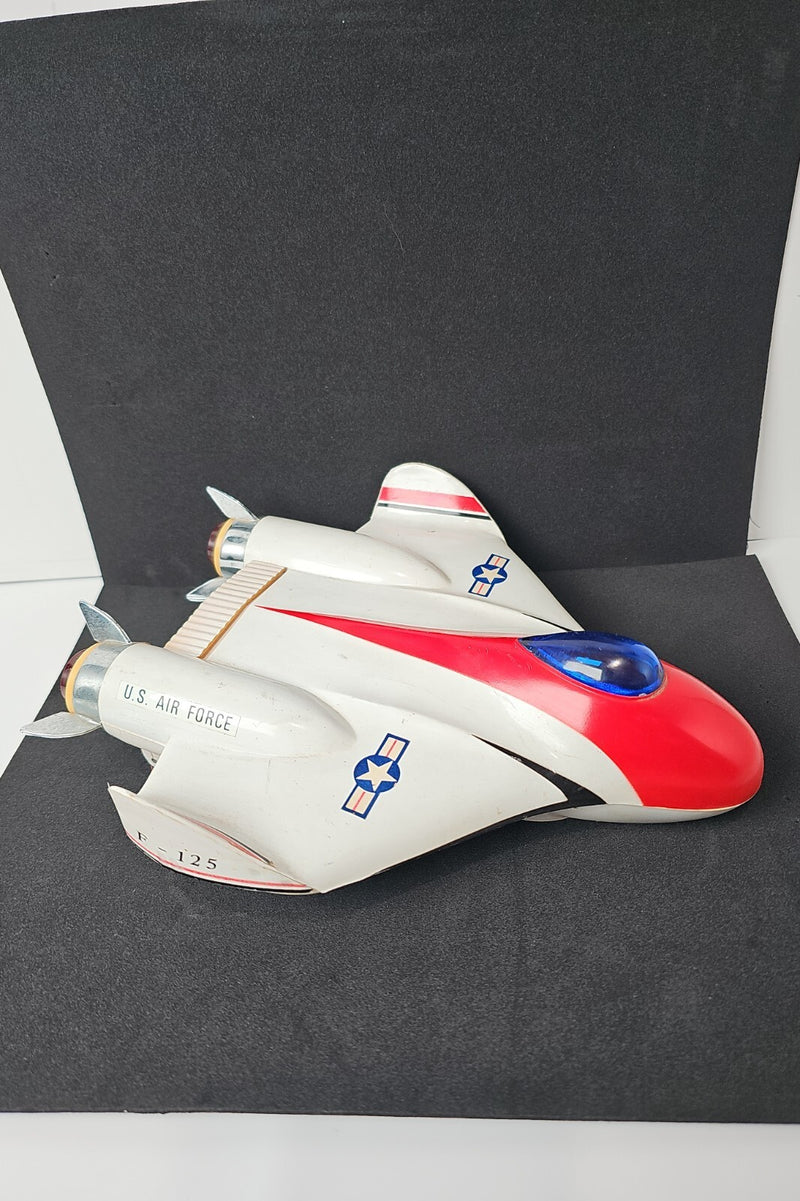 Working US Air Force Super Jet Fighter F-125 Mekka Solid State AM Radio Vintage Model