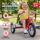 Classic Chrome Tricycle for Kids 2-4 with Adjustable Seat and Steel Frame
