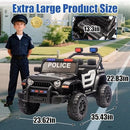 12V Electric Police Car for Kids with Parental Control