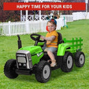 12V 7Ah Kids Electric Tractor with Trailer & Remote Control - 5MPH Adventure Vehicle