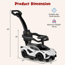 OLAKIDS 3-in-1 Lamborghini SIAN Ride-On Push Car - White