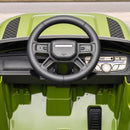 Licensed Green Land Rover 12V Ride-On Car with Suspension and Remote Control
