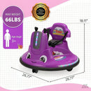 Violet 12V Electric Bumper Car for Kids