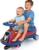 Blue 12V Wiggle Car for Kids, Two-Seater with Dual 75W Motors