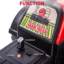 12V Ride-On Electric Tractor with Detachable Trailer and 7-LED Headlights for Toddlers