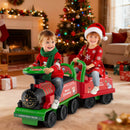 6V Electric Ride-On Train Toy with Under-Seat Storage and Carriage