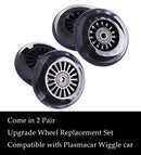 Light-Up Front Polyurethane Wheels Set for Wiggle Car with Slim Rear Design