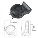 12V High and Low Tone DualTone Snail Horn Kit for Cars