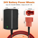 24V Charger for Ride-On Toys with Red Square Plug