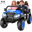 24V Kids Electric Ride-On Car, 4-Seater for Ages 3-8, Blue