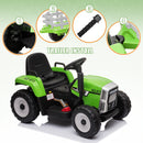 Electric Ride-On Tractor Toy with Trailer and 12V Battery Remote Control
