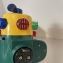 Vintage Battery-Operated Toy Airplane with Wing Walking Clown Figure