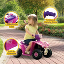 Electric 4 Wheeler Ride-On ATV for Kids - Pink and Purple - 6V Battery Powered Toddler Toy