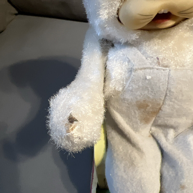 Battery-Operated 1950s Style Rocking Tin Bunny Telephone Toy