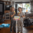 Lexibook Peanuts Adjustable Microphone Stand with Dual Mics, Voice Effects, and Illumination