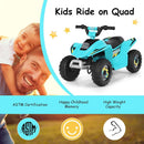 Blue Electric Ride-On ATV for Kids with Comfort and Safety Features