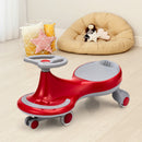 Babyjoy Flashing Wheel Wiggle Car Ride-On Toy for Toddlers & Kids - Red