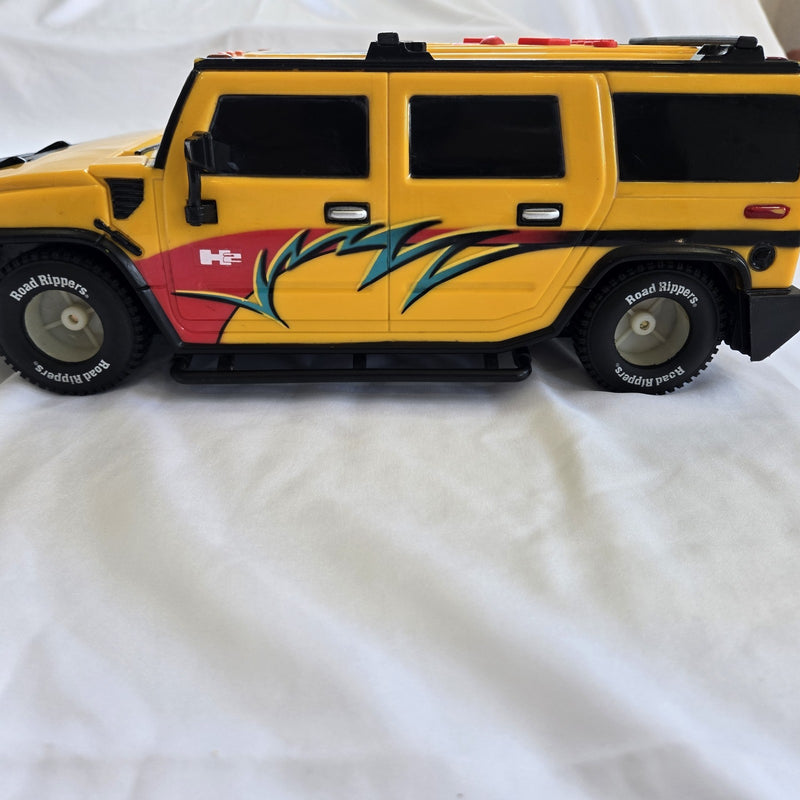 Yellow 2006 Hummer H2 Toy with Voice, Lights, and Horns - Road Ripper Model