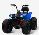 Holliky 24V 4WD Electric Blue ATV Quad for Kids Ages 3-7