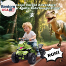 Dinosaur-Themed 12V Electric Ride-On ATV for Kids with Music