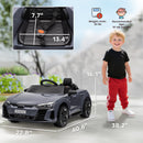 12V Gray Audi RS e-tron GT Ride-On Car with Remote Control and Suspension for Kids