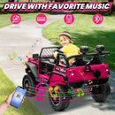 24V MOEYURO Electric Ride-On Truck for Kids with Remote Control - 2 Seater
