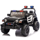 12V Electric Police Ride-On Car for Kids with Parental Remote, Bluetooth, and USB Music