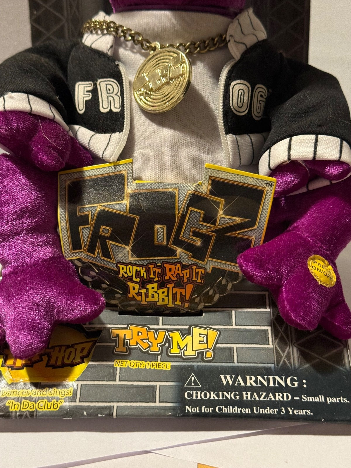 Gemmy Hip Hop Frogz Animated Plush Rappers Delight Singing Frog