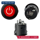 WEELYE 2-Pack Red Circle Push Button Power Start Switch for 6V and 12V Bumper Cars