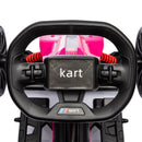 Pink 12V Electric Go Kart for Kids with Variable Speed Control
