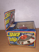 Vintage 4.7" Battery-Operated NASA UFO Action Toy from Hong Kong