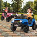 12V Children's Electric Truck with Parental Control, 3 Speed Settings, LED Lights, and Music Feature