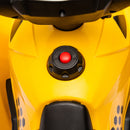 CAT 6V Yellow Toddler Electric ATV Quad with Foot Pedal Control