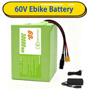 60V 30Ah Lithium Power Pack with 50A BMS and 67.2V 3A Quick Charger for 800-2000W Motors