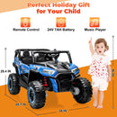 24V Electric 2-Seater Kids Ride-On Truck with Remote Control and 4WD