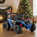 12V Electric Kids UTV with Removable Trailer, Remote Control, 3 Speed Settings, and LED Illumination