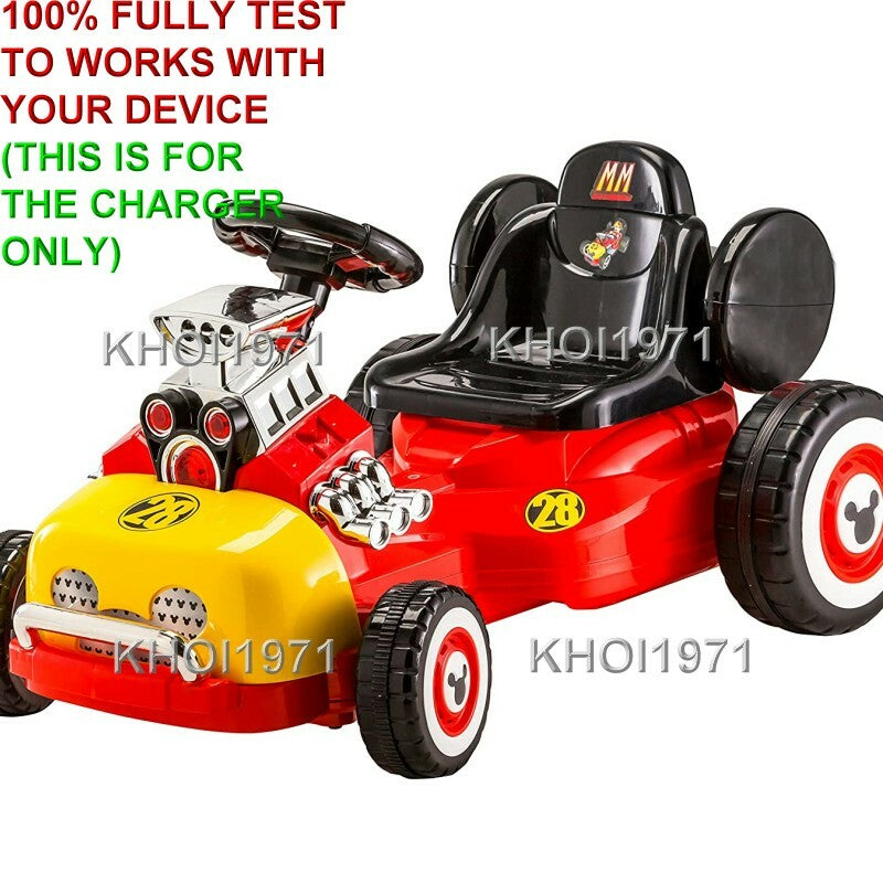 AC Wall Charger Adapter for KidTrax KT1290TR Disney Mickey Mouse Roadster Racer