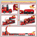 Versatile Toy Truck Set with 45'' Foldable Race Track for Children Aged 4-8
