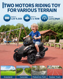 12V Electric Ride-On Toy Car for Kids with Dual Motors and Three Wheels