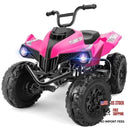 24V Heavy-Duty Pink 2-Seater Iron-Frame ATV for Older Kids with 4WD