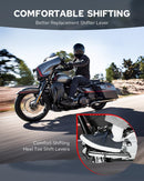Chrome Shift Peg Set with Stainless Steel Heel Toe for Harley Touring